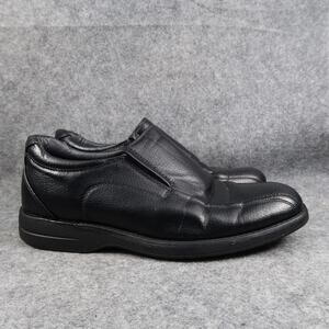 Deer Stags Shoes Mens 9.5 Dress Loafer Slip On Classic Black Career Casual Jerry